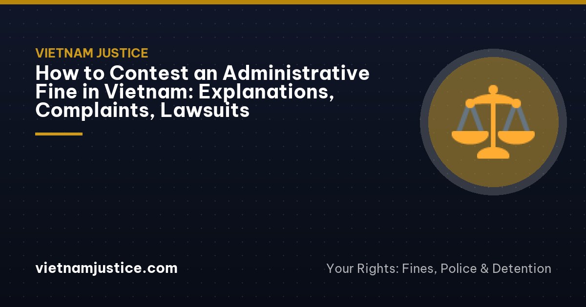 How to Contest an Administrative Fine in Vietnam: Explanations, Complaints, Lawsuits